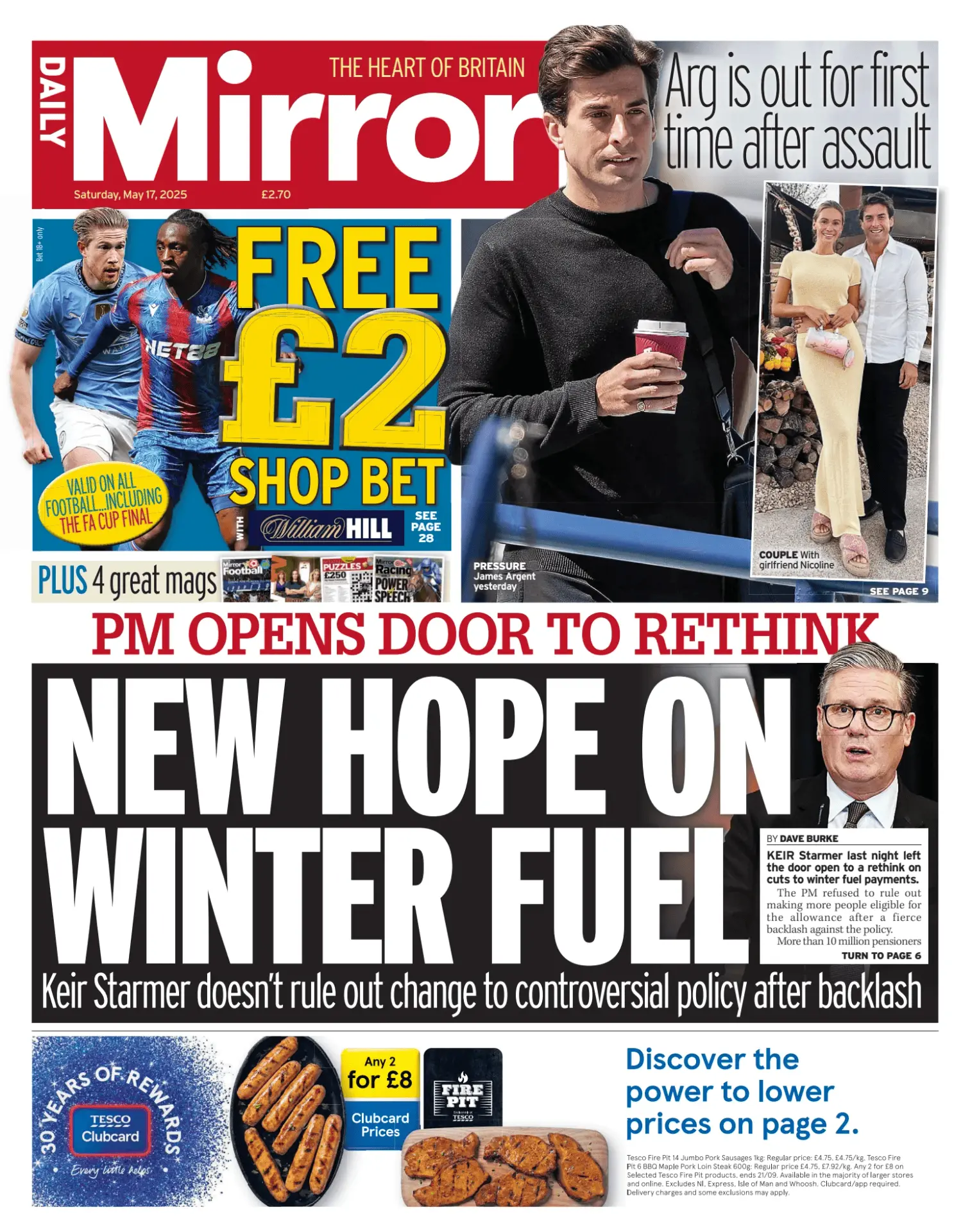 Prima-pagina-Daily Mirror-edizione-di-oggi-17-05-2025